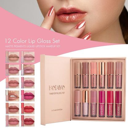12 Matte Colors Liquid Lipstick Box - 2.5ml*12pcs