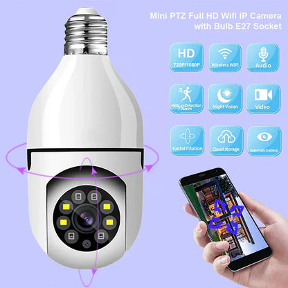 Wireless Wifi  360° Light Bulb Camera